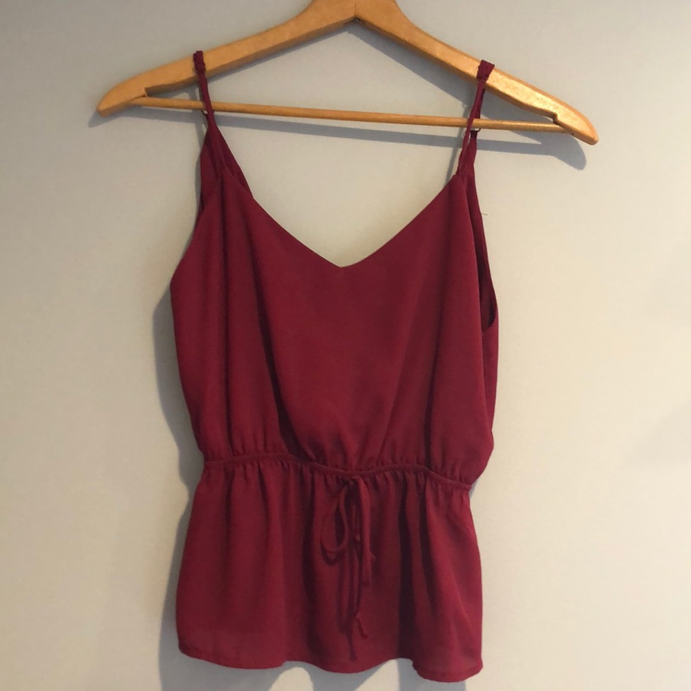 Maroon peplum blouse